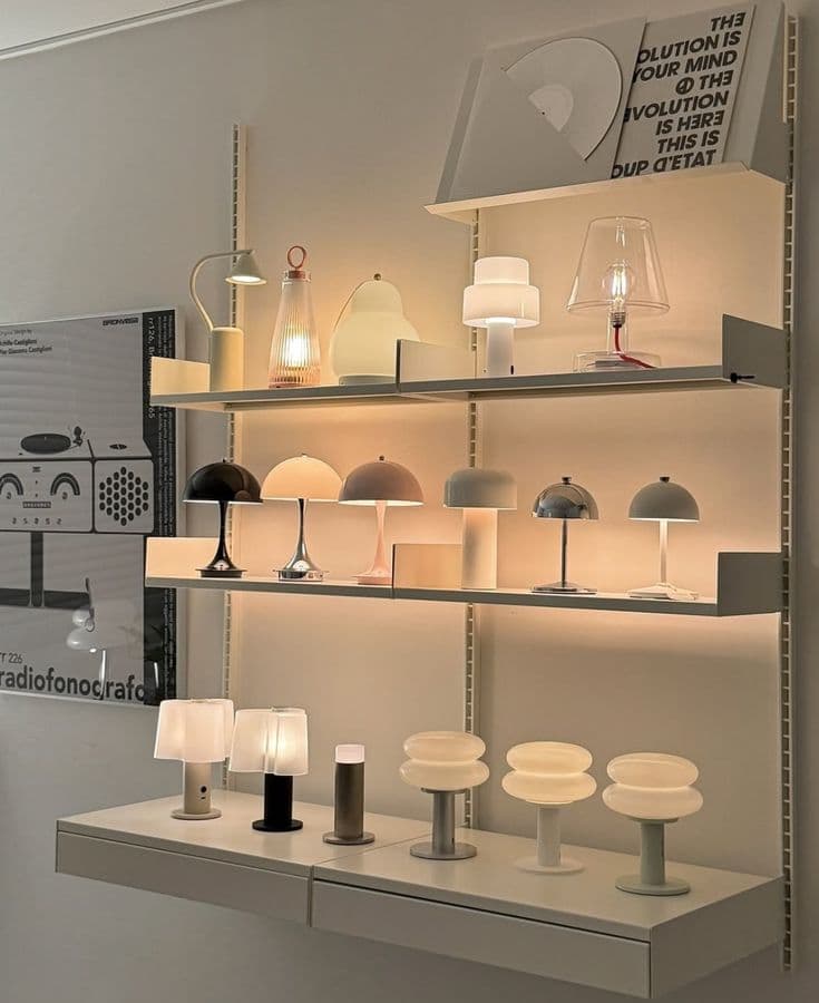 Contemporary lighting showroom and retail interior